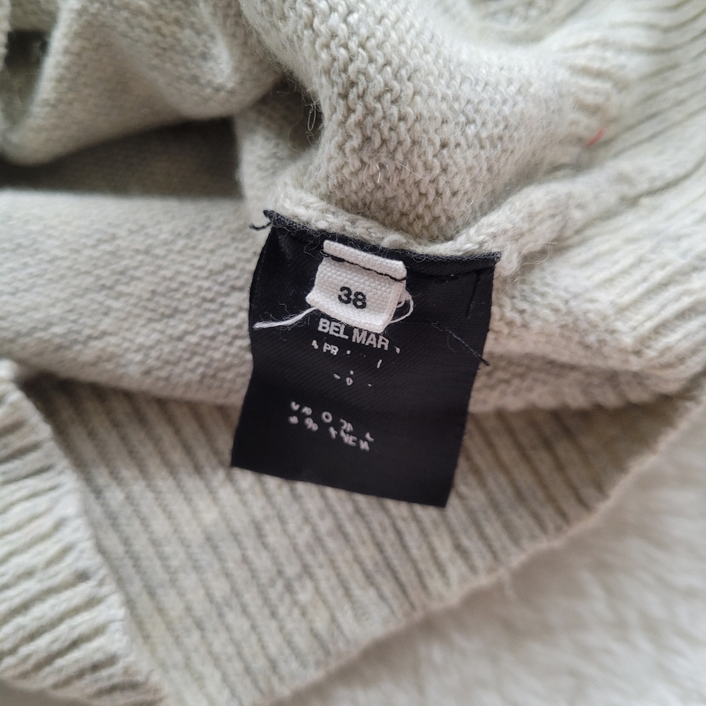 Isabel Marant Etoile Klee Cotton/Wool Blend Sweater In Light Heather Grey Sz 38 - Picture 8 of 8